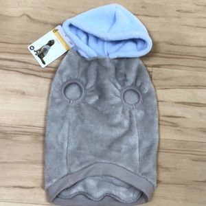 Blue & Gray/ Grey Soft Plush‎ Sweatshirt Hoodie Medium NWT